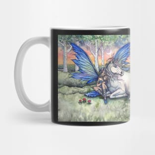 Kindred Fairy and Unicorn Fantasy Art Illustration by Molly Harrison Mug